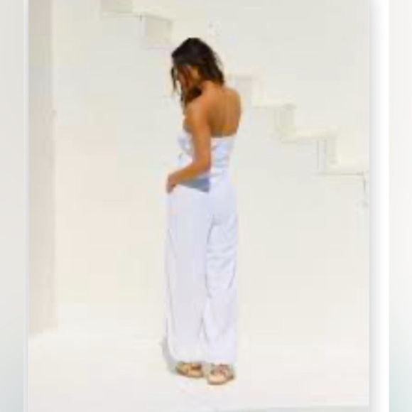 Seafolly NWOT Dunes Strapless White Jumpsuit Anthropologie SZ S Return - Picture 4 of 7